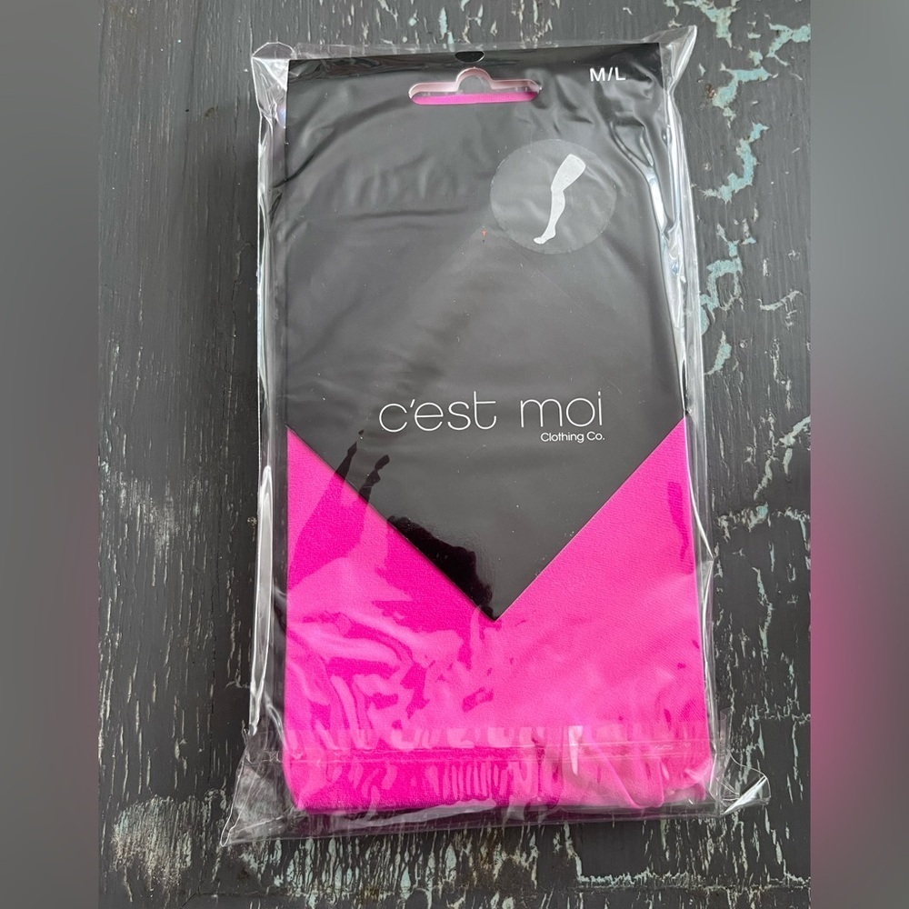 C’est Moi Solid, Tights Size Medium Large - fuchsia​​